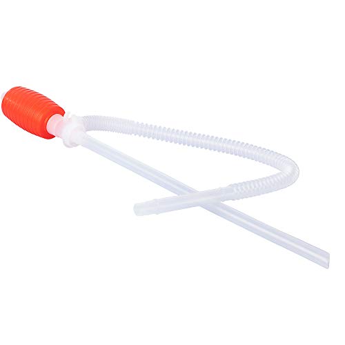 Groz Siphon Hand Pump for 5 Gallon Pails, 2 GPM Polyethylene Transfer Pump for Water, Soap, Detergent, Wax & Antifreeze, 1-1/2" Bung, 15-1/4" Suction Tube, 22" Discharge Hose (44400)