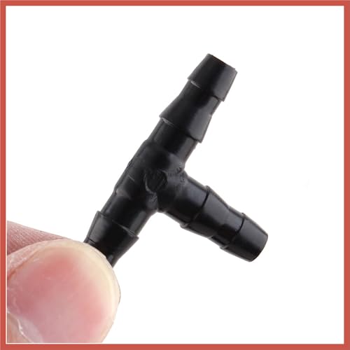 ACROPIX 10 Pcs 6mm Dia 3 Ways T Shape Airline Air Tube Connectors for Aquarium Car Parts