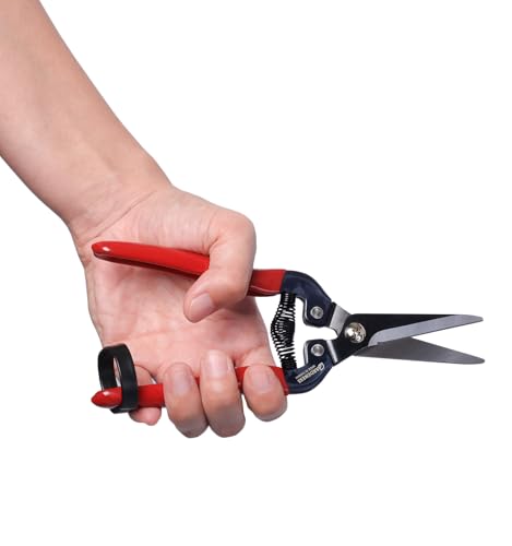 Gardeness Gardening Scissor 2 PCS SK5 high Carbon Steel Straight Florist Scissors, Pruning Snip, Multi-Tasking Garden Precision Herb Snips Flower Clippers Bonsai Trimmers Hydroponic Herbs