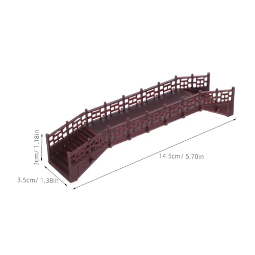 Zerodeko Miniature Chinese Bridge Model for Micro Garden Decor Vintage Long Bridge Landscape Ornament 7.5 Plastic Garden for Sand Table and Aquarium Decoration