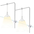 Aquarium Light Riser, 2PCS Aquarium Light Hanging Kit, Adjustable Height Stainless Steel Aquarium Light Stand Holder Bracket for Freshwater & Saltwater Aquariums, 15.74×9.84in (Without Crystal Clip) - style: Without crystal clip