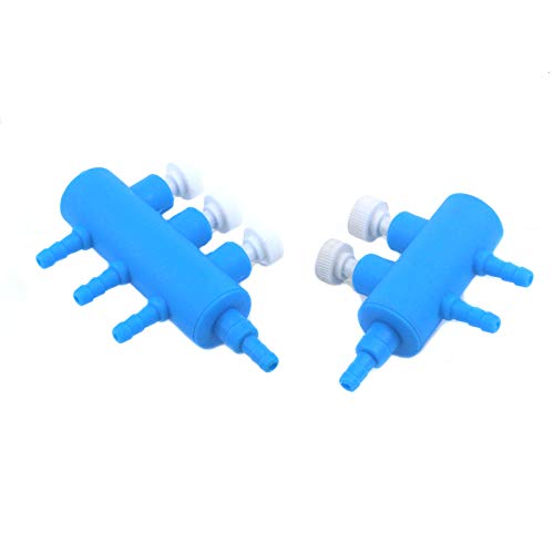MY MIRONEY 5Pcs 2 Way Outlet Air Flow Distributor 1Pcs 3 Way Outlet Air Flow Control Valve Oxygen Splitter Air Pump Valve 4/8mm Pipe Tube Pump Distributor