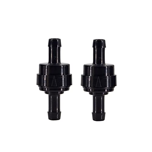 1/8" 3/16" 1/4" 5/16" PA66 Automotive Oil Line Spring Check Valve, Car Fuel Vacuum Check Valve, 2 PCS High Temperature and Corrosion Resistance one-way Oil Pump Check Valve (1/4" short) - size: 1/4" short