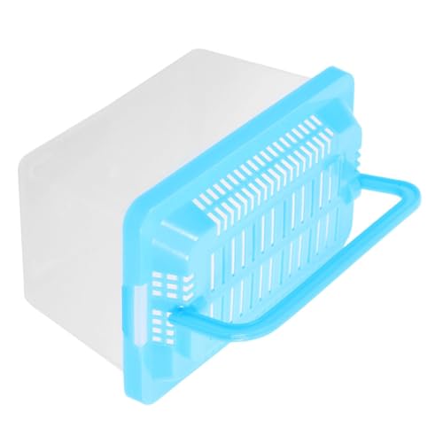 ERINGOGO Small Portable Fish Tank Handheld Aquarium for Turtle and Small Pets Versatile Transport Box Optimal Airflow and Easy Cleaning
