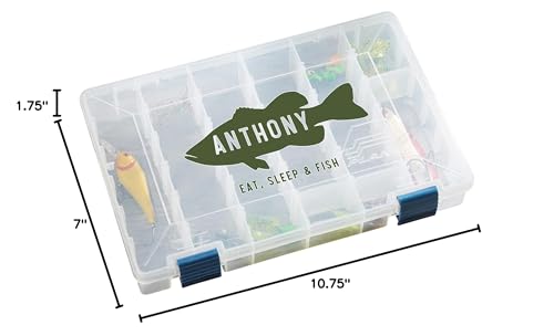 Personalization Universe Fish Name Personalized Plano Fishing Tackle Box