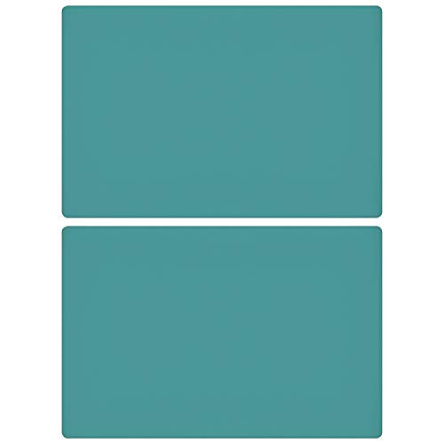 23.6'' by 15.7''Flexible Silicone Placemat Non Slip Waterproof Heat Resistant Dinner Table Mat (Dark Green-2 pcs) - color: Dark Green-2 Pcs