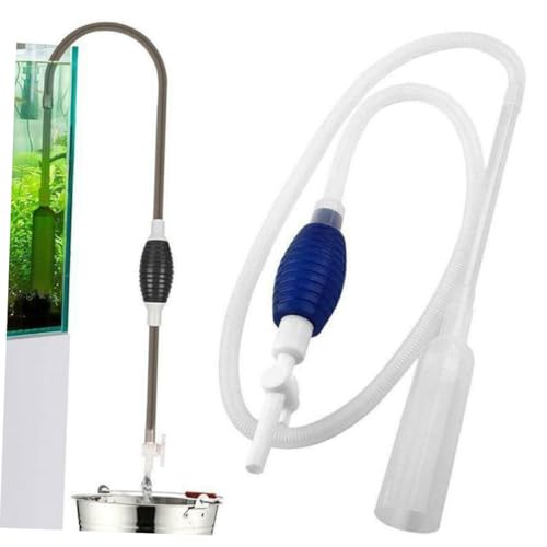 KESYOO Aquarium Water Changer and Gravel Manual Siphon Pump Fish Tank Tool Medium Size White for Fish Tank Maintenance and Water Replacement