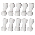 Food-Grade Quick Connector Push-In Tube Fitting 3/8 inch Tube OD to 3/8 inch Tube OD push fit straight quick connect for RO water system (10pack) - style: 3/8" straight connect(10)