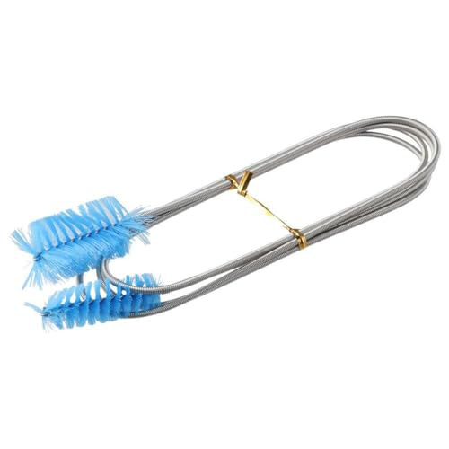 Aquarium Filter Hose Brush Extra-Long Flexible Blue Tube Cleaning Brush Stainless Steel Feeding Tube Brush Fish Tank