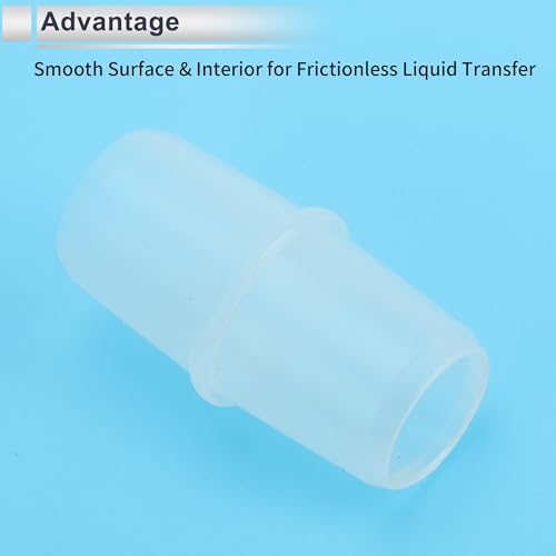 5 Pcs Plastic Hose Barb Fitting 5/8" Stright Barb Hose Connector Clear PP - size: 5/8"