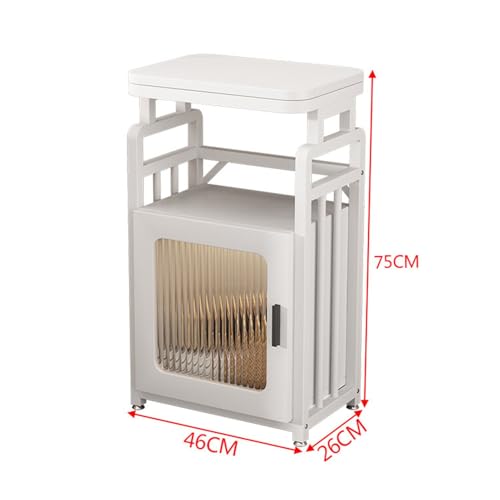 Fish Tank Stand, Freestanding Reptile Terrarium Stand, Metal Iron Shelf Fish Shelf with Non-Slid Mat for Living Room(White,46X26X75CM) - color: White, size: 46X26X75CM