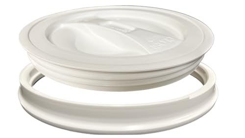 House Naturals 2 Gallon Purple Food Grade BPA Free Made in USA Bucket with Screw On Lid - Pack of 3 (White lids) - color: White Lids