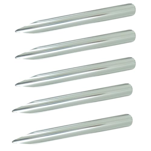 5PCS Stainless Steel Lab Scraper 6 inch Round Tip Curved Metal Bead Scoop Steel Bead Glitter Glitter Tool Scoop Shovel Scoop Spoon Used for scooping Transferring Mixed Powder Paste