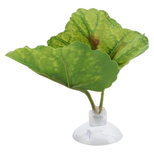 2Pcs Green Plastic Betta Leaf Plant Hammock Aquarium Resting Spawn Bed with Suction Cup Decor for Fish Tank
