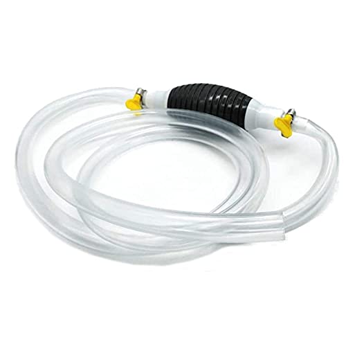 High Flow Siphon Hand Pump Portable Manual Car Fuel Transfer Pump for Gas Gasoline Petrol Diesel Oil Liquid Water Fish Tank with 1M Siphon Hose