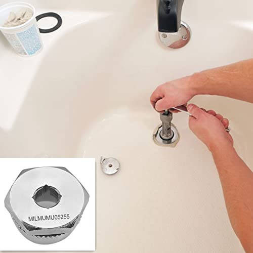 MILMUMU Compatible with Tub Drain Extractor-Removes One and a Half Inch Old or Stubborn Tub Drains （ 05255 1.5" ） - color: Chrome