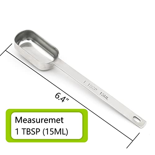 1PCS 1tbsp (3tsp, 15ml, 1/2oz) Single Measuring Spoon, Stainless Steel Long Handle Individual Teaspoons Only - size: 1tbsp|3tsp|15ml|1/16cup|1/2oz
