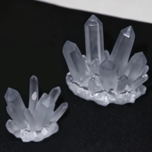 Betta Crystals Stones,Mini Cystal Cluster Ornaments,Small Fish Tank Artificial Crystals Decor,Aquarium Resin Decorations,2 Pieces