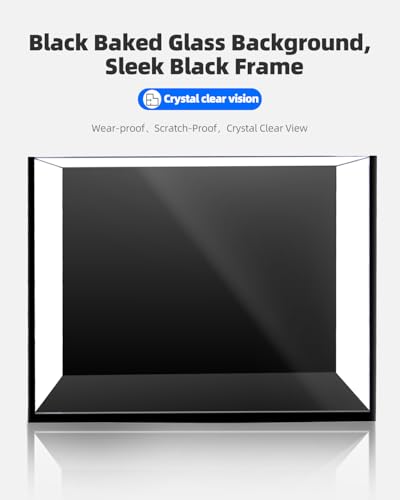 5 Gallon Fish Tank 4.8 Gallon, Small Aquarium Fish Bowl Ultra Clear Rimless Design for Betta Goldfish Snails Shrimp Aquatic Planting - color: Black, size: 4.8 Gallon