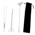 HANABASS 1set Aquarium Cleaning Tool Kit Stainless Steel Aquascaping Tools for Fish Tank Maintenance Set Storage Bag for Aquatic Plants and Gravel Care