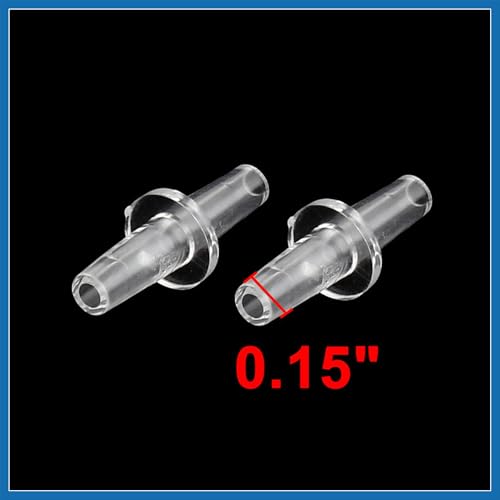 Universal Aquarium Straight Air Line Connector Clear White 4mm Tubing 10pc Item Replacement