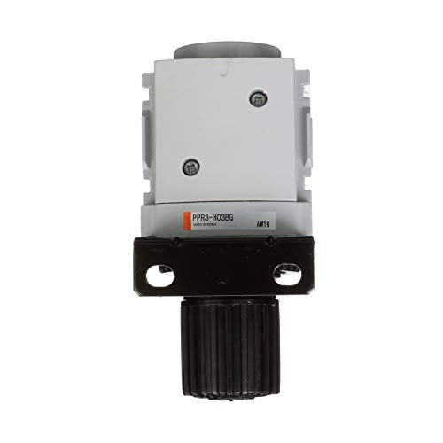 PneumaticPlus PPR Series Compressed Air Pressure Regulator - Embedded Gauge & Bracket Included (3/8" NPT) - size: 3/8" NPT