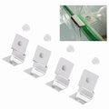 Pssopp Fish Glass Cover Clip, 4Pcs 12mm Stainless Steel Aquarium Glass Cover Support Bracket Holders Universal Lid Clips for Rimless Aquarium - color: 12mm