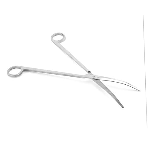 PartyKindom 2pcs Stainless Steel Curved Tip Scissors Aquatic Plant Trimmer Aquarium Scissors for Plant Cutting Aquascaping Tools for Fish Tank