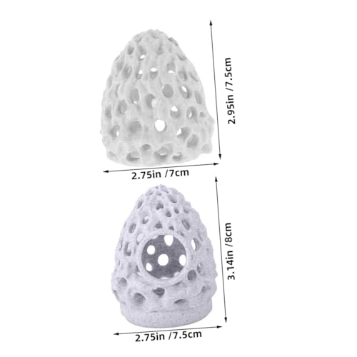 Toddmomy 2pcs Shrimp House Decoration Aquarium Multi-Hole Breeding Cave Fish Tank Hideout Shelter for Shrimp and Betta Fish Tank Accessories