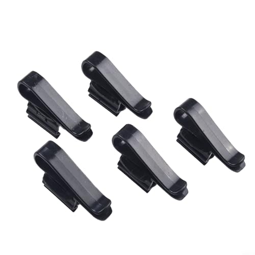 5-Pack ABS Plastic Fish Tank Clamp Water Pipe Holder, Secure Aquarium Hose Mounting for 8-16mm Diameter Tubes, Anti-Slip for Easy Cleaning and Water Change Maintenance in Tanks or Buckets, Black and - color: black