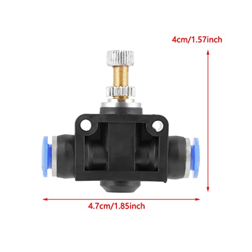 10pcs Air Flow Control Valve, 6mm Tube OD Push In Speed Controller Pneumatic Air Flow Control Valve Quick Connector with Push-to-Connect Fitting