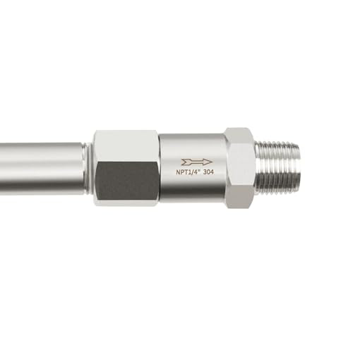 ChillWaves 304 Stainless Steel In-Line Split Check Valve 1/4" NPT Male x 1/4" NPT Female Thread, One-Way Non-return Check Valve for Backflow Prevention(1-PACK) - size: 1/4" MNPT x 1/4" FNPT, style: Split Check Valve