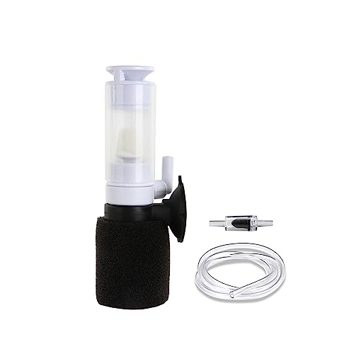 Senzeal Mini Sponge Fish Filter Quiet 3 in 1 Small Aquarium Air Pump Filter for Freshwater Saltwater Small Fish Tank with Check Valve 106cm Airline Tubing