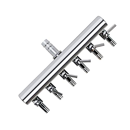 Aquarium Air Valve 6 Way Inline Manifold Air Flow Pump Tubing Splitter Lever Control Valve