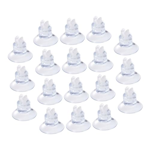Toddmomy 18pcs Aquarium Airline Tube Holder Clips Rubber Suction Cups for Fish Tank Air Pump Accessories Aquarium Hose Fixed Isolation Clips