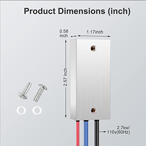 2.7kw 110V 25A 60Hz Soft Starter, Soft Start Module, Soft Start Relay for Table Saw, Disk Saw, Grooving Machines, Angle Grinders, Cutting Machines etc, Externally Mounted