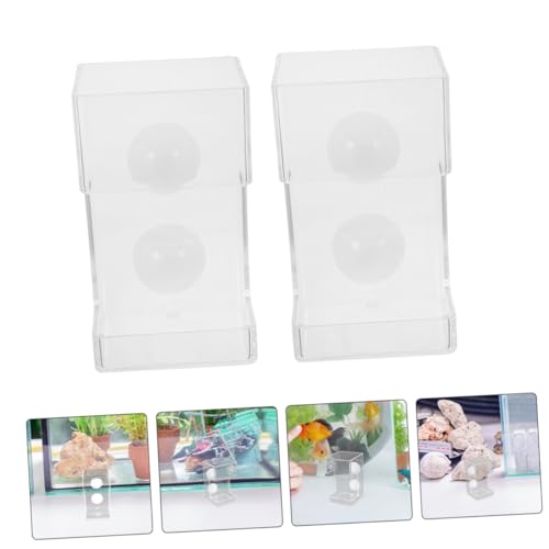 NUOBESTY 2pcs Aquarium Feeder Fish Tank Food Ring with Suction Cup Sinking Fish Feeding Tube for Aquarium Anti-Scattering Dispenser and Shrimp