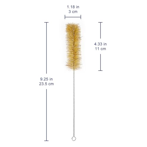 Labasics Test Tube Brushes, 10 Pack Bristle Test Tube Bottle Wash Cleaning Brushes with Radial Tufted End Suitable for Laboratory Use, Size M - size: Medium