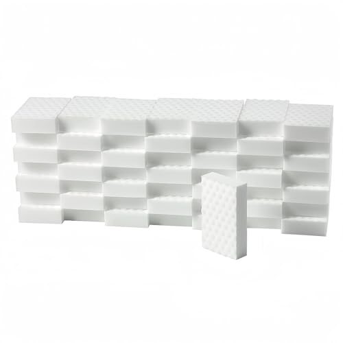 Magic Sponges Eraser,50PCS 2X Density Melamine Sponge Foam Cleaner for Bathtub, Floor, Baseboard, Bathroom, Wall,Kitchen,Furniture (50PCS (2X Density) - color: 50pcs (2x Density)
