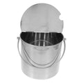 Stainless Steel Portable Ice Cube Storage Bucket with Handle Multi-Function Wine Cooler for Parties Picnics and Camping Events Capacity Beverage Pail for Cold Drinks