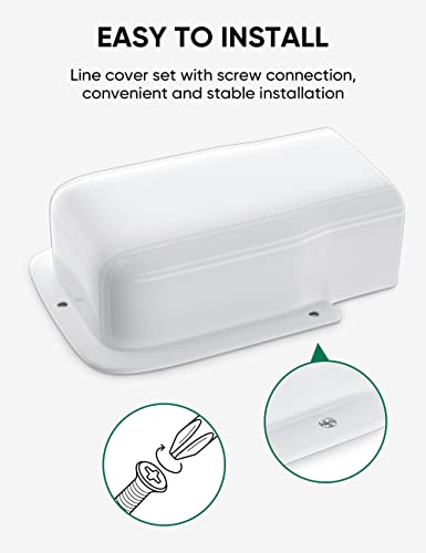 4" Entry Wall Cover Line Cover Set Parts PVC Accessory for Decorative for Ductless Mini Split, Central AC and Heat Pumps, White - color: White, size: 4 inch