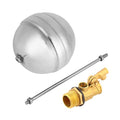 Stainless Steel Float Ball Valves, Water Tank Float Valve Floating Ball Valve Fittings Automatic Water Level Flow Control Sensor Switch Hydraulics for Aquarium Pond Tower DN15 1/2 Inch Male Thread