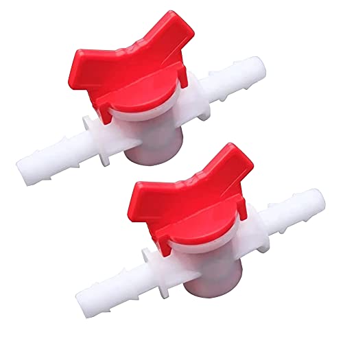 1/2“ Hose Barbed Ball Valve Drip Irrigation Ball Valve Shut Off Switch for Drip Irrigation and Aquariums（Pack of 2） - color: 2pcs, size: 1/2 Inch