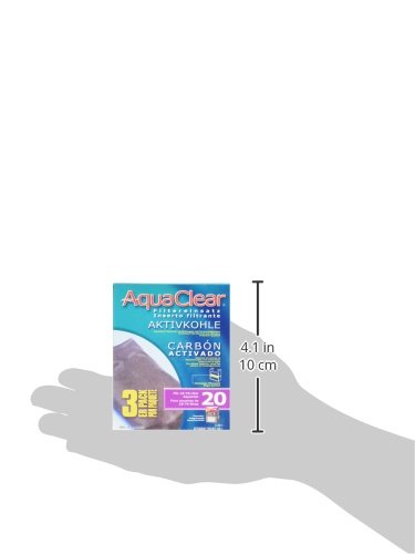 Aqua Clear AquaClear 20 Activated Carbon Inserts, Aquarium Filter Replacement Media, 3-Pack, A1380 - color: Black, size: 3 Count (Pack of 1)