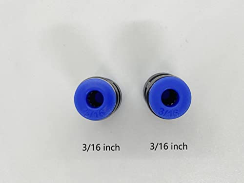 zjxed 3/16" OD x 3/16" OD Pneumatic quick Connector Push to Connect fittings Straight reducer Union/Coupler (Pack of 10) - size: 3/16 inch-3/16 inch