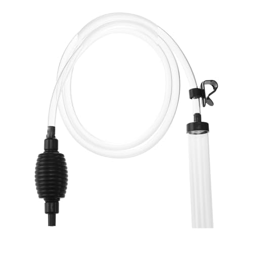 6ft Aquarium Siphon Vacuum Cleaner, Hand Siphon Pump Water Changer for Fish Tank Cleaning Gravel & Sand - size: 6ft