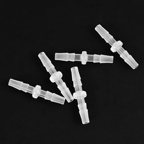1/8" Barbed Hose Connector, 5-Pack Plastic Barb Fitting Adapter for Air, Water, Fuel Lines - Universal Tubing Mender for Aquarium, Water Pump, Irrigation Systems (1/8) - size: 1/8