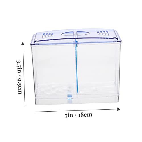 TOYANDONA Desktop Fish Breeding Box Mini Acrylic Isolation Tank for Betta Fish Lightweight and Easy to Clean Breeding and Hatching