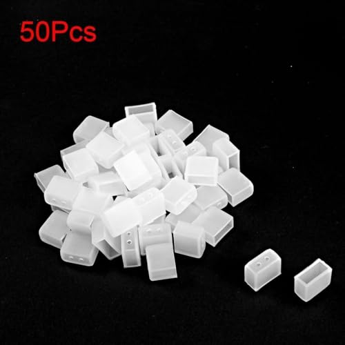 flexiable rubber 50pcs Silicon Tube IP67 Silicon Clip Nonporous End Caps Use for 5050 3528 drain elastic (Color : 10mm Nonporous) - color: 10mm Nonporous