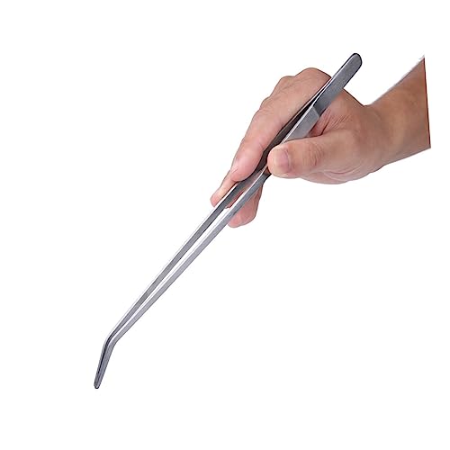 LIOOBO Aquarium Tool Set Tweezers and Scissors for Aquatic Plant Care Stainless Steel Material